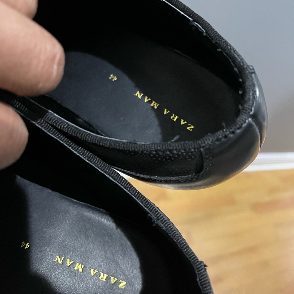 Stylish Black Zara Dress Shoes Sz 11 (44) - Picture 8 of 13